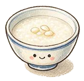 手绘食物插画:寡淡,白粥