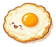手绘食物插画：尚可，煎蛋